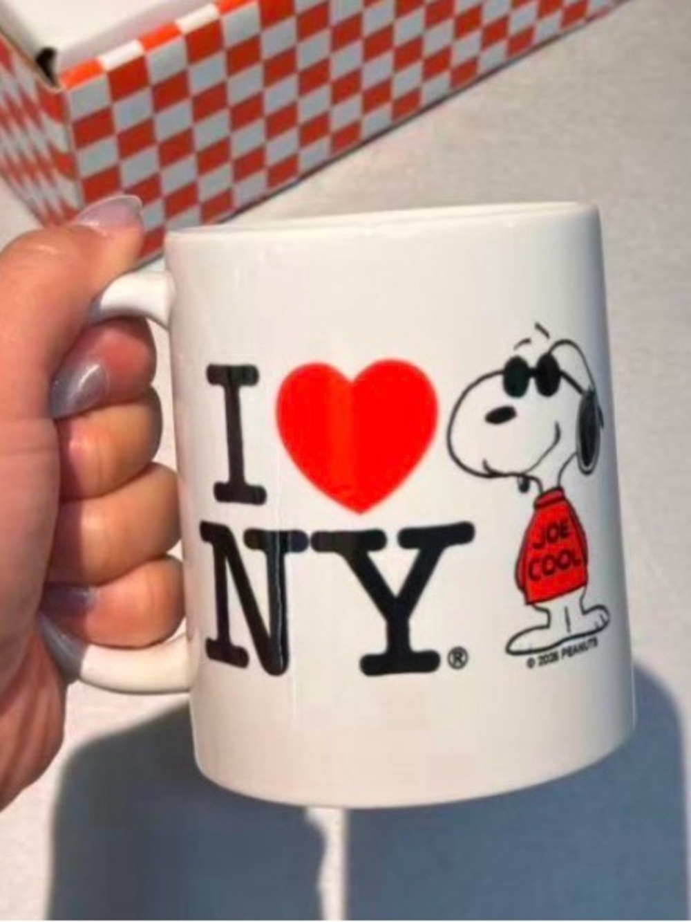 Peanuts Snoopy Joe Cool I ❤️ NY White Ceramic Mug